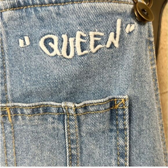 Super cute Pride rainbow short denim overall jumpsuit - Picture 9 of 10